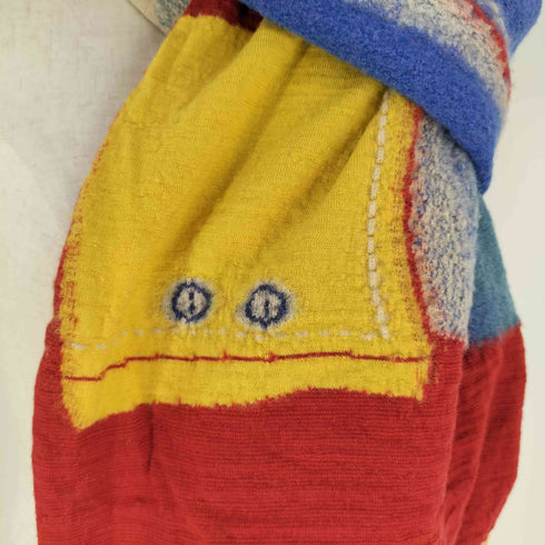 キャピタル KAPITAL 縮絨ウールマフラー ブルーハンズマフラー メンズ