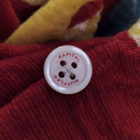 キャピタル KAPITAL 縮絨ウールマフラー ブルーハンズマフラー メンズ