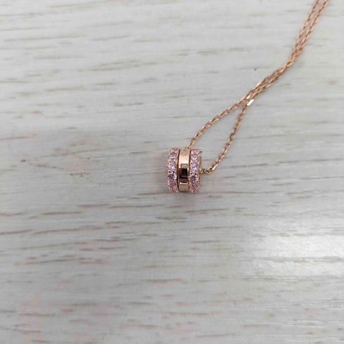 SILVER 925刻印 ラインストーン リングネックレス レディース ONE SIZE