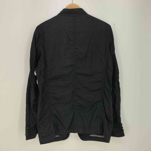 コムデギャルソンオム COMME des GARCONS HOMME 05ss archive 製品洗い 裏地チェック リネン100 3B テーラードジャケット メンズ JPN:M