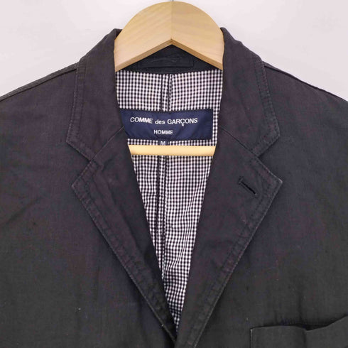コムデギャルソンオム COMME des GARCONS HOMME 05ss archive 製品洗い 裏地チェック リネン100 3B テーラードジャケット メンズ JPN:M