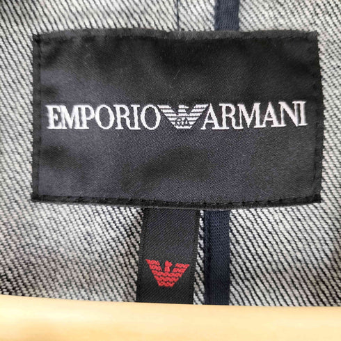 エンポリオアルマーニ EMPORIO ARMANI スタッズデザイン 2Bインディゴデニムテーラードジャケット メンズ import:M