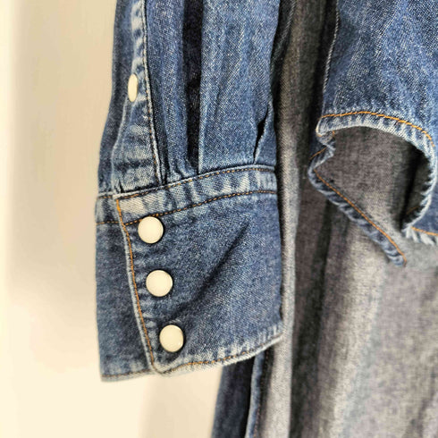 トーガプルラ TOGA PULLA バックロングデニムシャツ レディース