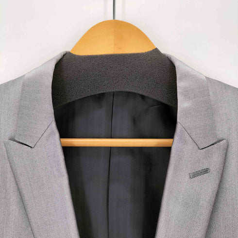 テットオム TETE HOMME メタリックシルバー ピークドラペル1Bテーラードジャケット メンズ 6