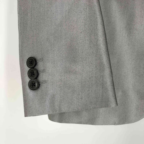 テットオム TETE HOMME メタリックシルバー ピークドラペル1Bテーラードジャケット メンズ 6