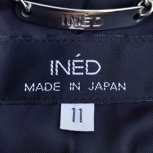 イネド INED カシミヤ100 ベルテッド ショート チェスターコート レディース 11
