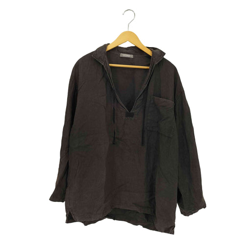 ネストローブコンフェクト nest Robe CONFECT ヘンプ セーラースモックシャツ ブラウン リボン メンズ JPN:3