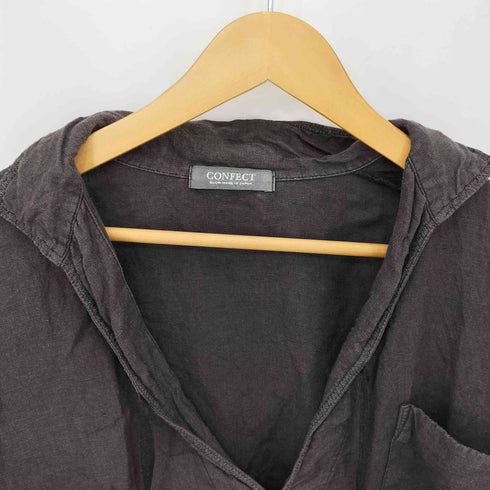 ネストローブコンフェクト nest Robe CONFECT ヘンプ セーラースモックシャツ ブラウン リボン メンズ JPN:3