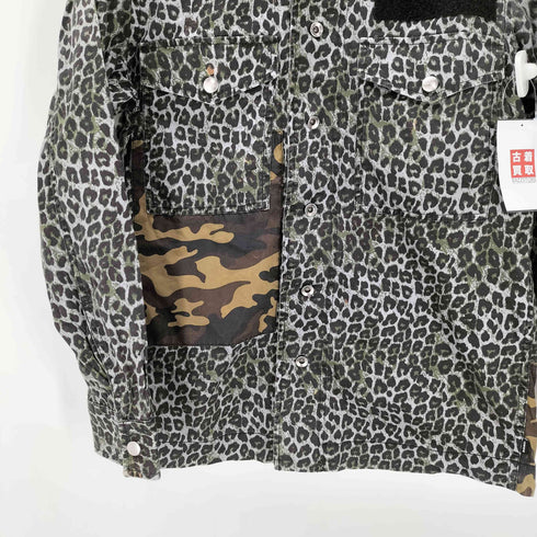 ディーゼル DIESEL 18AW S-LATER-ANIMAL JACKET Y2K 迷彩 カモ キャラクター パッチワーク アニマル レオパード シャツ ジャケット メンズ import:XS