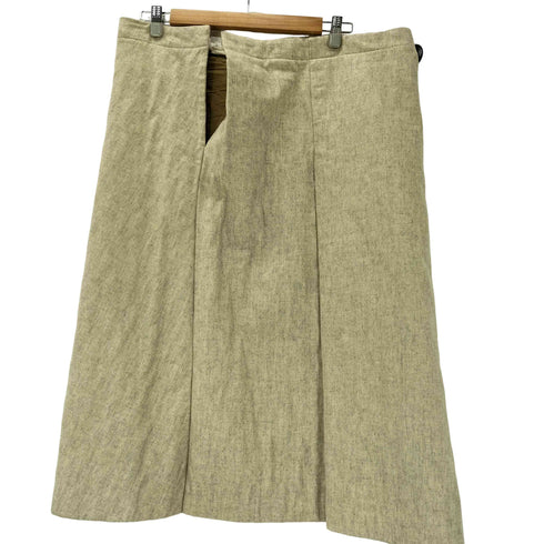 ワイズ Ys 裏地キルティング ウール ナイロン 混紡 オーバーサイズ スカート レディース JPN:3