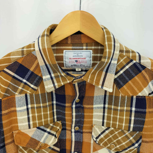 アヴィレックス AVIREX フロントポケット フランネルチェックシャツ メンズ L