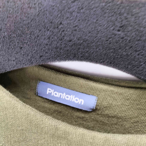 プランテーション Plantation ショルダージップ コットン ヘビーウェイト L/S ワイド カットソー ロンT レディース JPN:M