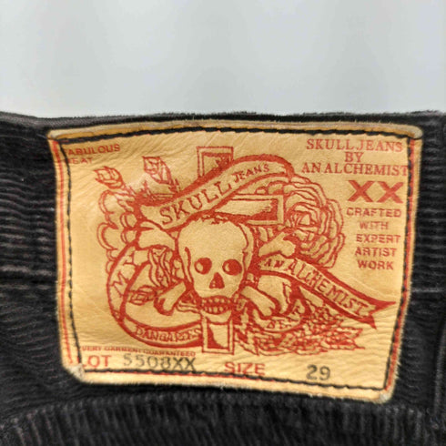 スカルジーンズ SKULL JEANS 5508XX コーデュロイ セミフレアパンツ レディース US:28-29
