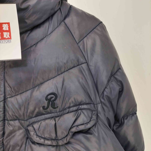 オゾンロックス OZONE ROCKS 00s Y2K フード取り外し可 ロゴ刺繍 マルチポケット フーデット ダウンジャケット メンズ JPN:L