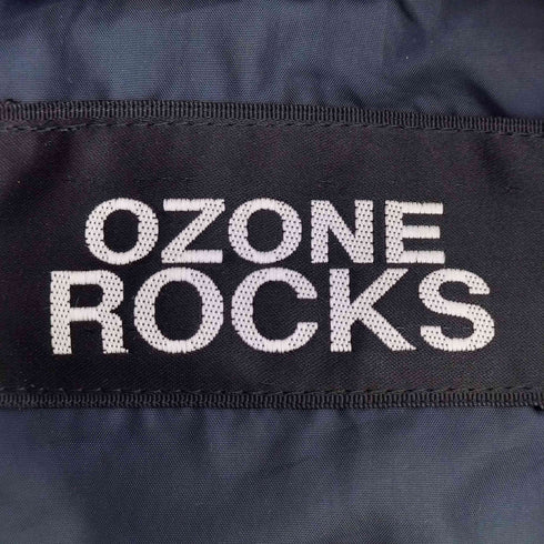 オゾンロックス OZONE ROCKS 00s Y2K フード取り外し可 ロゴ刺繍 マルチポケット フーデット ダウンジャケット メンズ JPN:L