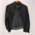 ヨウジヤマモトプリュスノアール YOHJI YAMAMOTO+NOIR レーヨン リネン 麻 混紡 ボタンレス シアー ニット カーディガン レディース JPN:3