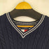トミーヒルフィガー TOMMY HILFIGER Vネックケーブル編みコットンニット メンズ import:XL