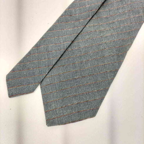 アイムイッセイミヤケ im ISSEY MIYAKE 80-90s 斜線ストライプ シルクネクタイ グレー/レッド メンズ