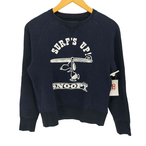 ループウィラー LOOPWHEELER SURF'S UP Crew Neck Sweat サーフ アップ キャラクター クルーネック スウェット レディース JPN:XS