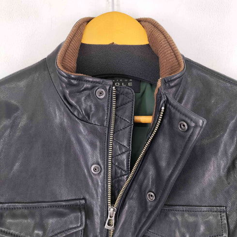 ムッシュ二コル MONSIEUR NICOLE 山羊革レザージャケット メンズ 46