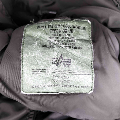 アルファインダストリーズ ALPHA INDUSTRIES N-3B FLIGHT JACKET フライトジャケット メンズ JPN:XS