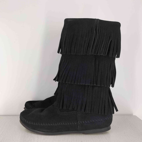 ミネトンカ Minnetonka Calf Hi 3-Layer Fringe Boot カーフハイ3レイヤーフリンジブーツ レディース 9