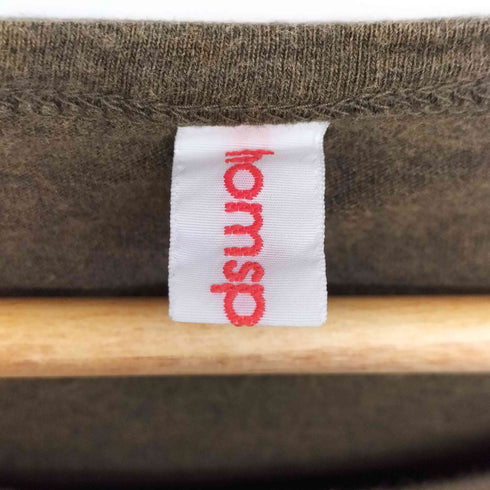 ホームスパン homspun サイドスリット L/S コットン カットソー レディース FREE