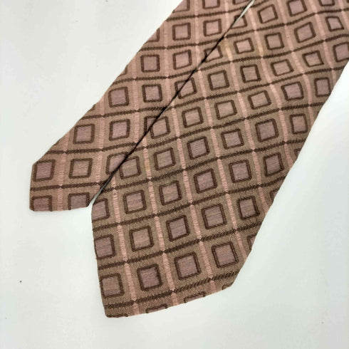 アイムプロダクトイッセイミヤケ im product ISSEY MIYAKE 80s ダイヤ柄 シルクネクタイ ブラウン/ブラウン メンズ