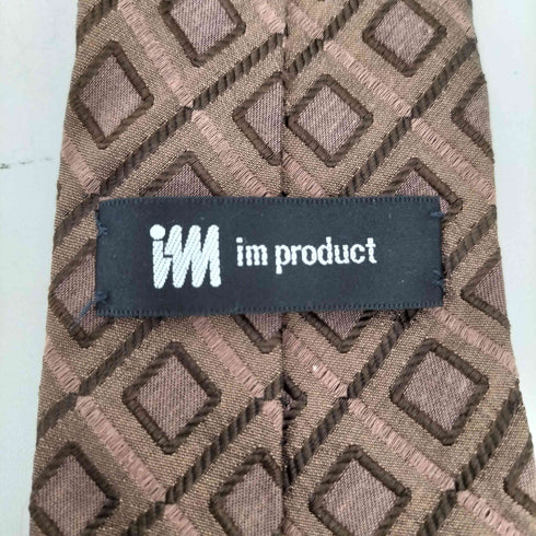 アイムプロダクトイッセイミヤケ im product ISSEY MIYAKE 80s ダイヤ柄 シルクネクタイ ブラウン/ブラウン メンズ