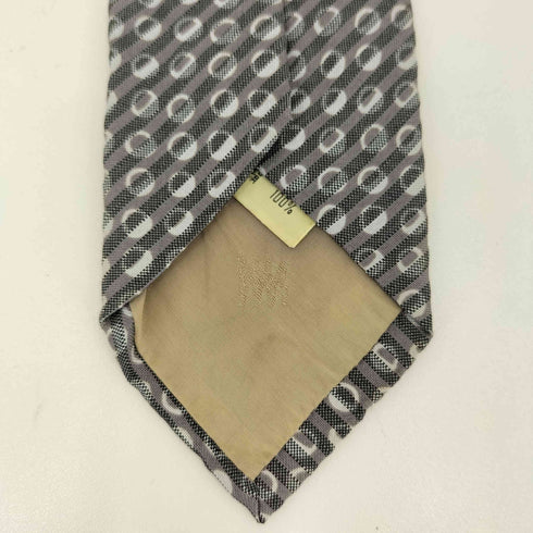 アイムイッセイミヤケ im ISSEY MIYAKE 80-90s ドット柄デザイン シルクネクタイ グレー/ホワイト メンズ