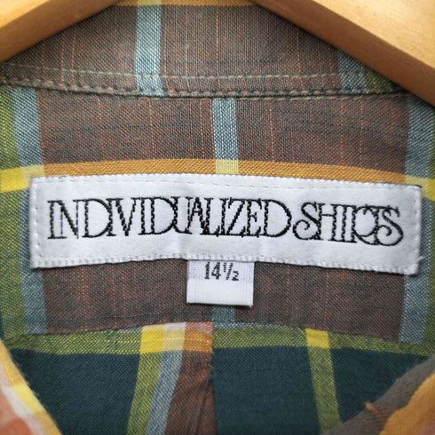インディヴィジュアライズドシャツ individualized shirts USA製 マドラスチェック L/S コットン ロングシャツ メンズ 14-1/2