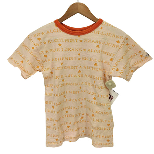 スカルジーンズ SKULL JEANS y2k ロゴプリント クルーネックTシャツ レディース JPN:36