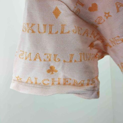 スカルジーンズ SKULL JEANS y2k ロゴプリント クルーネックTシャツ レディース JPN:36