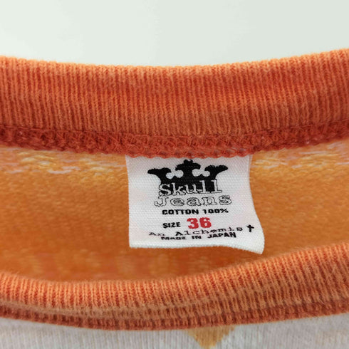 スカルジーンズ SKULL JEANS y2k ロゴプリント クルーネックTシャツ レディース JPN:36