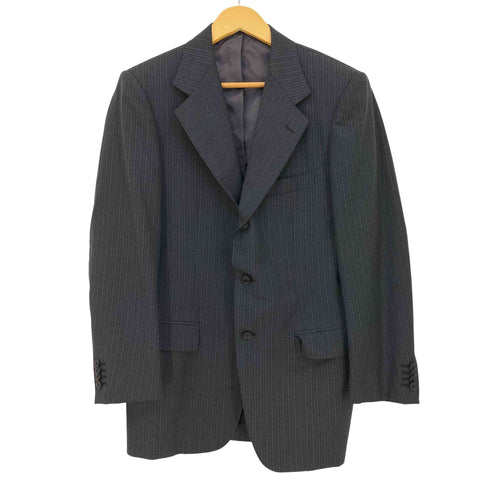 FRANCO PRINZIVALLI ストライプ パワーショルダー 3B テーラードジャケット メンズ JPN:48