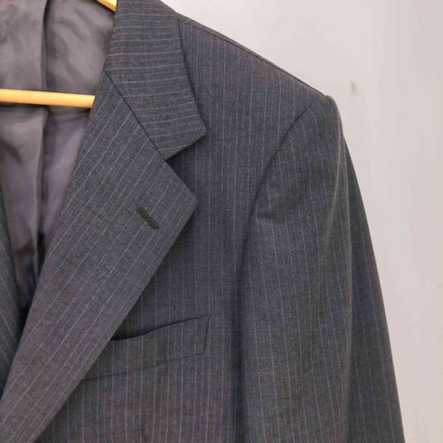 FRANCO PRINZIVALLI ストライプ パワーショルダー 3B テーラードジャケット メンズ JPN:48