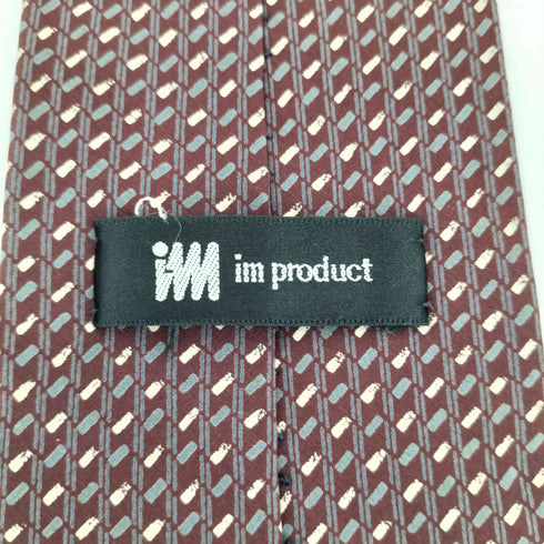 アイムプロダクトイッセイミヤケ im product ISSEY MIYAKE 80s 斜線ドット シルクネクタイ パープル/グレー メンズ