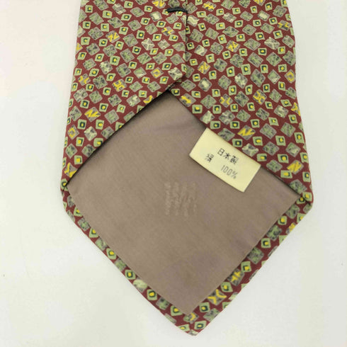 ミヤケデザインスタジオ im MIYAKE DESIGN STUDIO 80-90s 総柄デザイン シルクネクタイ レッド/グリーン/イエロー メンズ