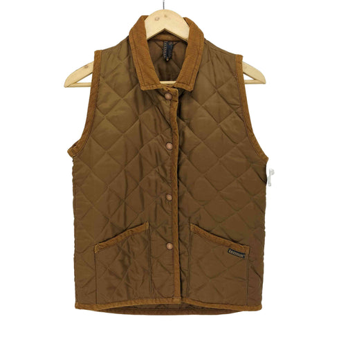 ラベンハム LAVENHAM コーデュロイ切替 キルティング ベスト レディース EUR:38