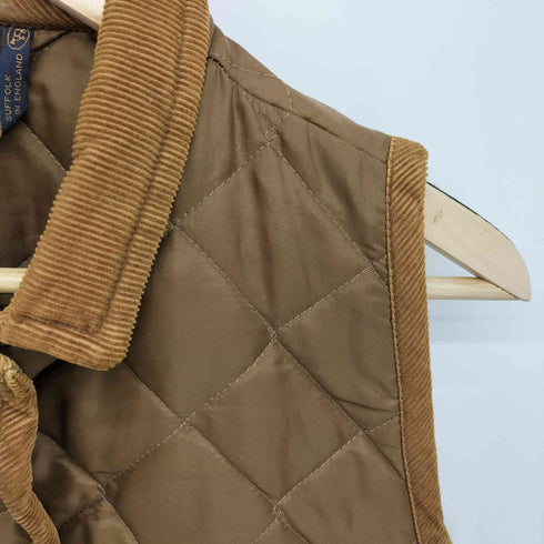 ラベンハム LAVENHAM コーデュロイ切替 キルティング ベスト レディース EUR:38