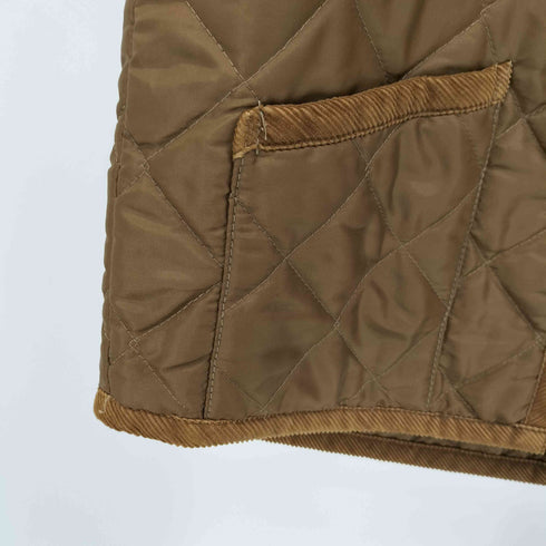 ラベンハム LAVENHAM コーデュロイ切替 キルティング ベスト レディース EUR:38