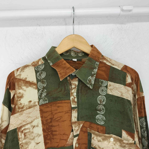 DORNBUSCH 総柄 アートデザイン ロングスリーブシャツ メンズ 42