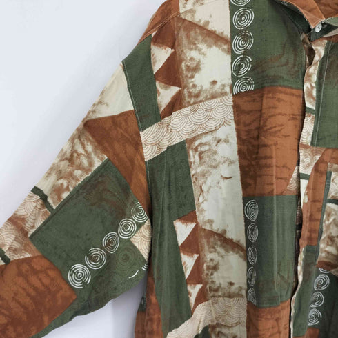 DORNBUSCH 総柄 アートデザイン ロングスリーブシャツ メンズ 42