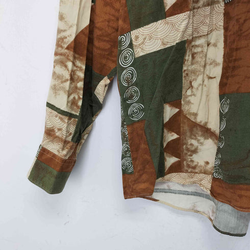 DORNBUSCH 総柄 アートデザイン ロングスリーブシャツ メンズ 42