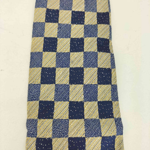 アイムプロダクトイッセイミヤケ im product ISSEY MIYAKE 80s ブロックチェック柄 シルク ネクタイ ブルー/ネイビー/グレー メンズ