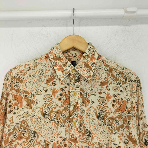 ペリーエリス PERRY ELLIS 総柄 デザイン ロングスリーブシャツ メンズ import:S