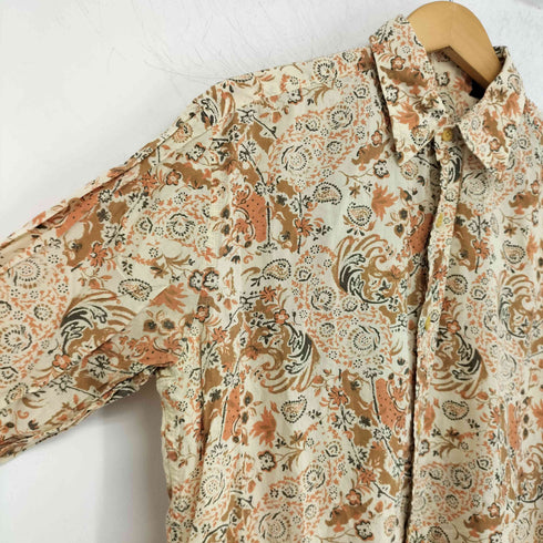 ペリーエリス PERRY ELLIS 総柄 デザイン ロングスリーブシャツ メンズ import:S