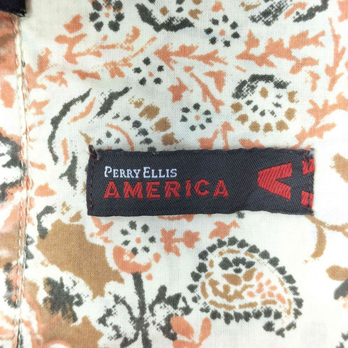 ペリーエリス PERRY ELLIS 総柄 デザイン ロングスリーブシャツ メンズ import:S