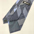 アイムプロダクトイッセイミヤケ im product ISSEY MIYAKE 80s 格子柄デザイン シルク ネクタイ ネイビー/ホワイト/グレー メンズ