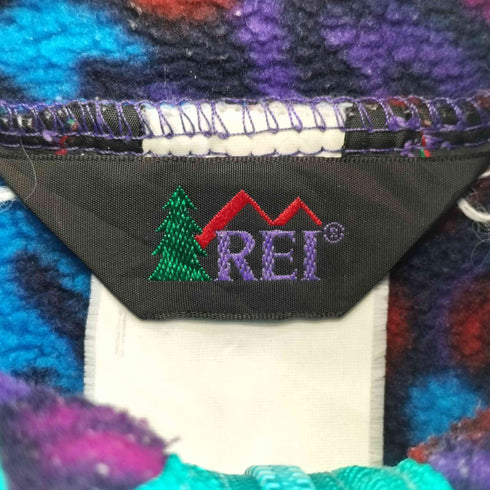 レイ REI 80-90S 三角タグ サイケデリック ハーフジップ フリースジャケット レディース